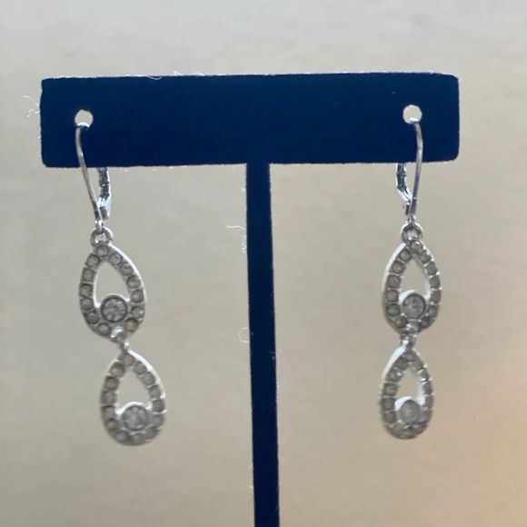 Sterling silver crystal earrings - Picture 1 of 6
